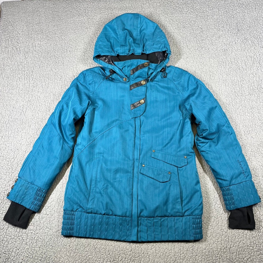 Obermeyer Eden Jacket Womens 8 Hooded Insulated Ski Snow Blue Gorpcore